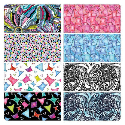 8 Fabric Fat Quarter Bundle - Color and Light by Anna Nyman for Benartex Contempo