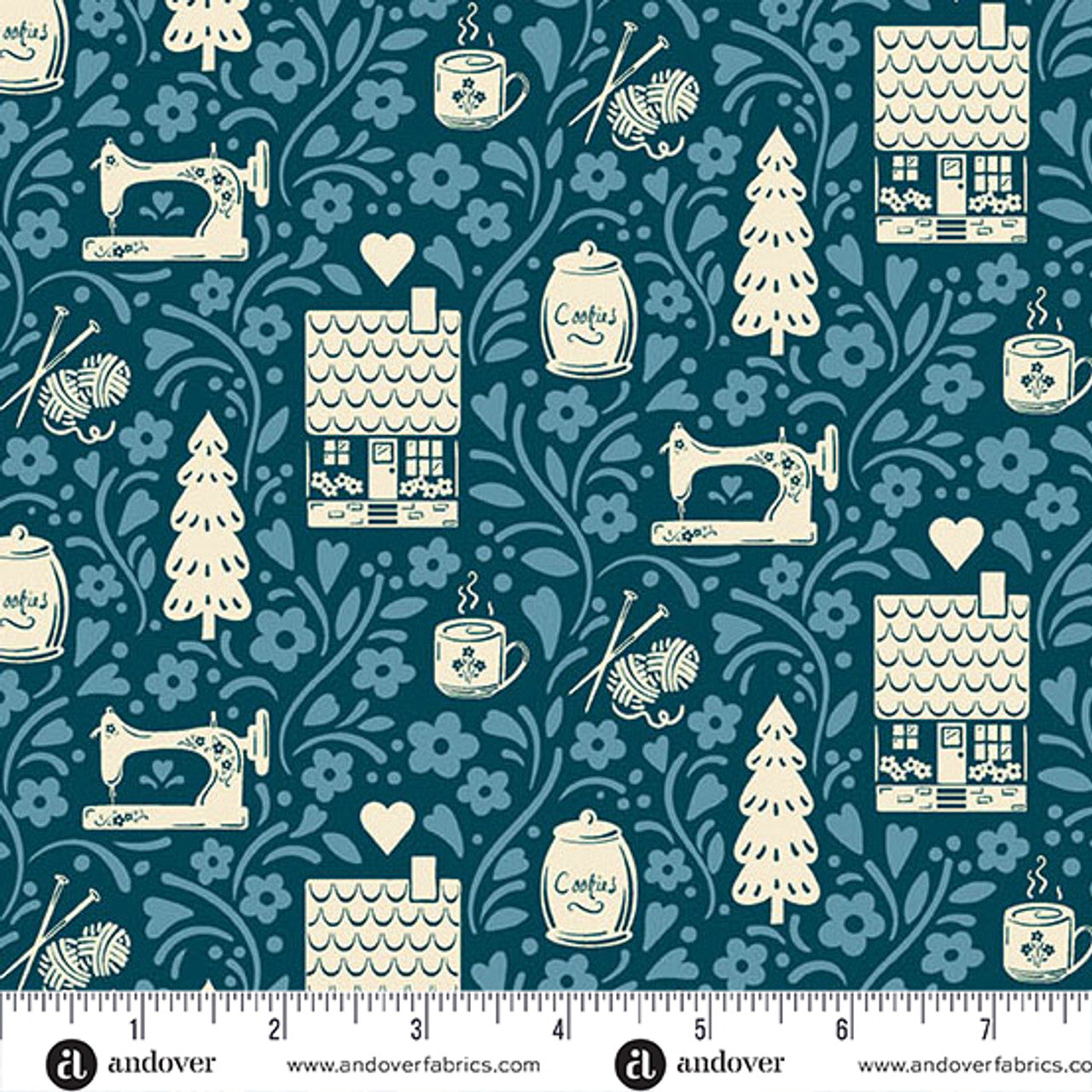 Layer Cake Quilting Fabrics Cozy House | Andover - 10" Squares | 42 Pieces