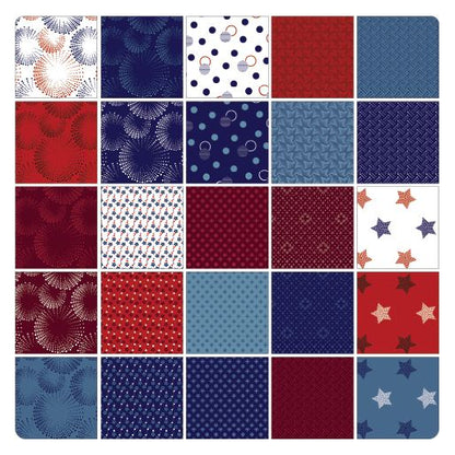 Precut Fabric Charm Pack Documentaries Collection by Benartex Kanvas Studio - 5" Fabric Squares