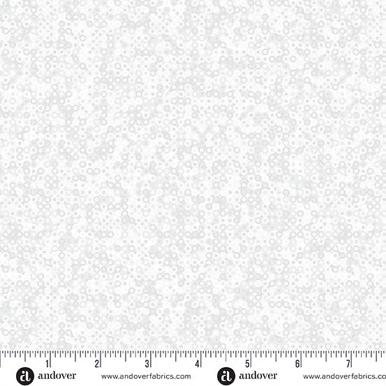 White and Gray Quilt Fabric | Fairy Rings Andover Fabric Collection | 100% Cotton