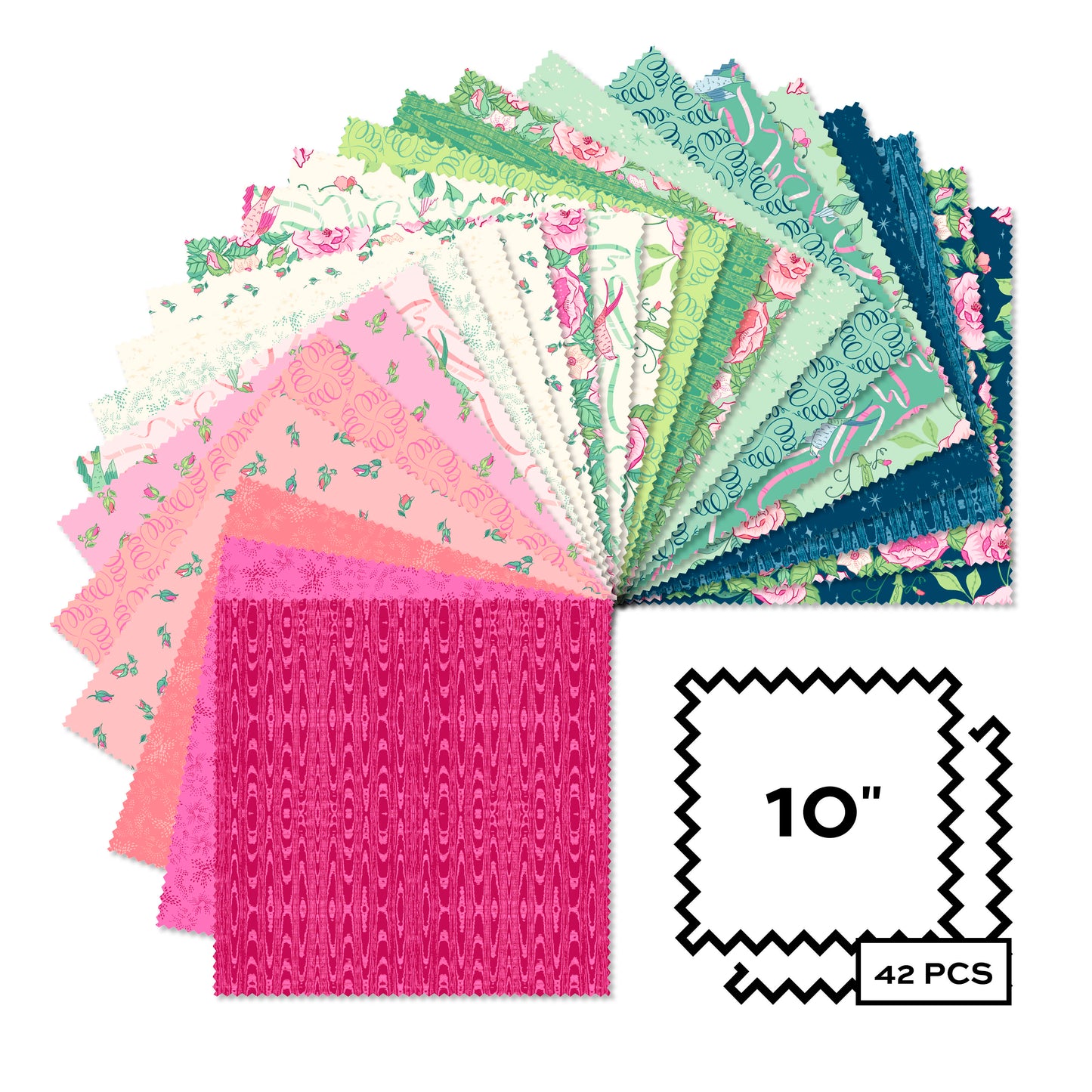 Layer Cake Quilt Fabric | Andover Fairytales | 10" Squares | 42 Pieces