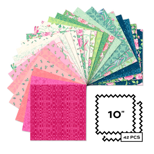 Layer Cake Quilt Fabric | Andover Fairytales | 10" Squares | 42 Pieces