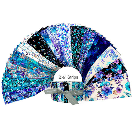 Precut Fabric Jelly Roll Fantasia Collection by Dan Morris for QT Fabrics - 2 1/2" Strips