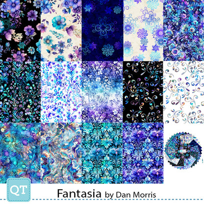Precut Fabric Layer Cake Fantasia Collection by Dan Morris for QT Fabrics - 10" Squares