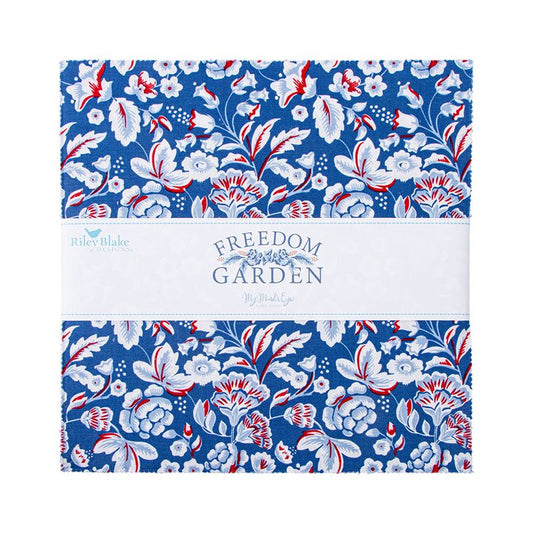 Precut Fabric Layer Cake Freedom Garden by My Mind's Eye for Riley Blake Designs - 10" Fabric Squares