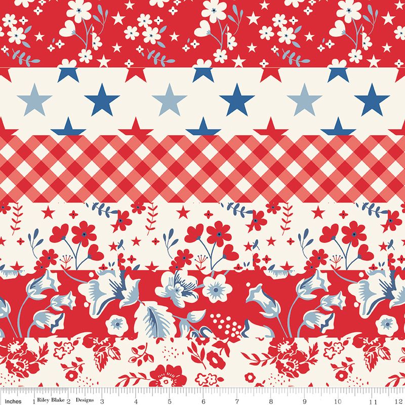 Precut Fabric Layer Cake Freedom Garden by My Mind's Eye for Riley Blake Designs - 10" Fabric Squares