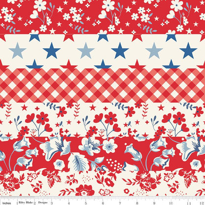Precut Fabric Layer Cake Freedom Garden by My Mind's Eye for Riley Blake Designs - 10" Fabric Squares