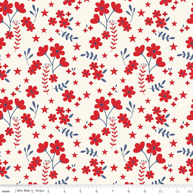 Precut Fabric Layer Cake Freedom Garden by My Mind's Eye for Riley Blake Designs - 10" Fabric Squares