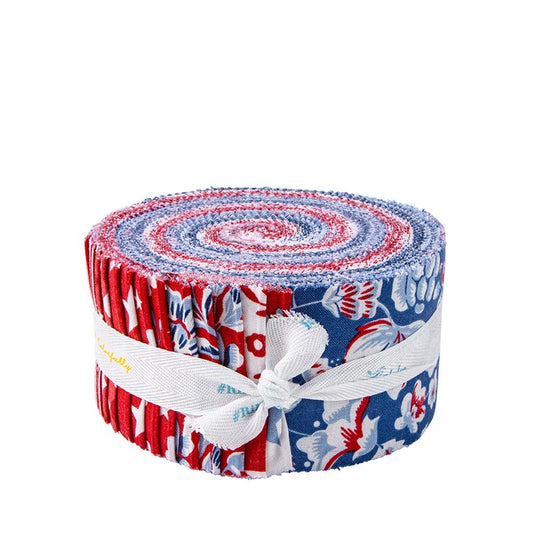 Precut Fabric Jelly Roll Freedom Garden by My Mind's Eye for Riley Blake Designs - 2 1/2" Fabric Strips