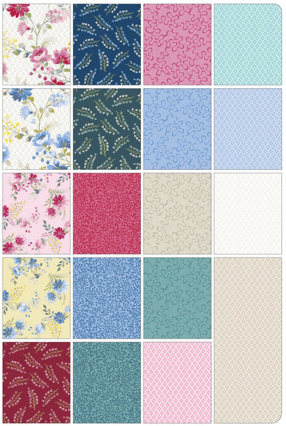 Precut Fabric Jelly Roll French Meadow Collection by Jan Shore for Benartex Traditions - 2 1/2" Strips
