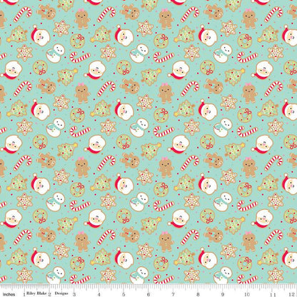 Precut Fabric Layer Cake Gingerbread Kisses from Doodlebug Design for Riley Blake Designs - 10" Squares