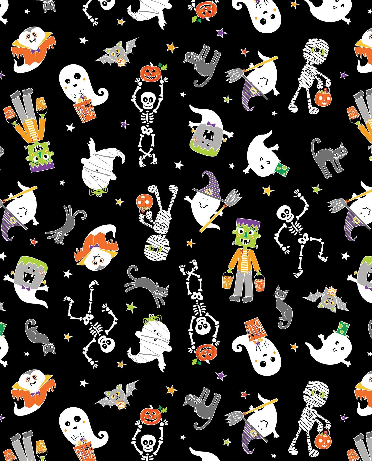 Fabric Layer Cake Halloween GLOW-O-WEEN Glow in the Dark Fabric Collection by Kanvas Studios for Benartex