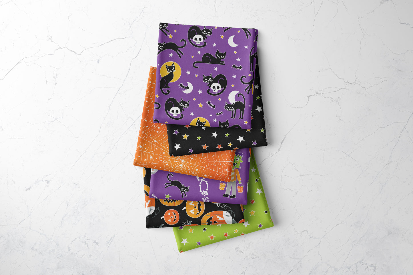 Fabric Layer Cake Halloween GLOW-O-WEEN Glow in the Dark Fabric Collection by Kanvas Studios for Benartex