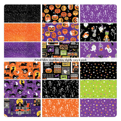 Fabric Layer Cake Halloween GLOW-O-WEEN Glow in the Dark Fabric Collection by Kanvas Studios for Benartex