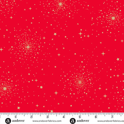 Holiday Charm Bundle Quilting Fabrics Good Tidings | Andover - 5" Squares | 42 Pieces