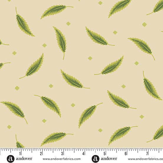 Green Leaves Andover Fabric Collection | 100% Cotton Quilting Fabric