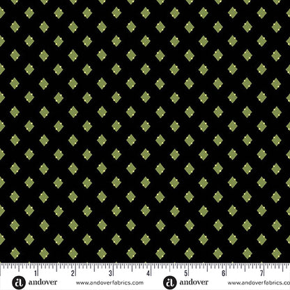 Precut Fabric Fat Quarters - Green Leaves by Makower UK for Andover Fabrics - 24 Different Fabric Fat Quarters