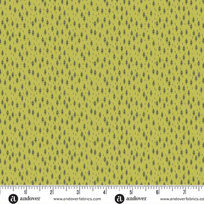 Precut Fabric Fat Quarters - Green Leaves by Makower UK for Andover Fabrics - 24 Different Fabric Fat Quarters