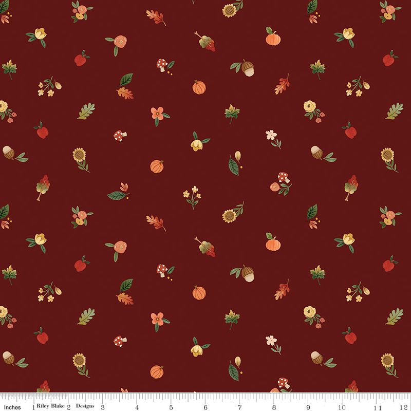 Precut Fabric Jelly Roll Happy Fall Days by Kelsey Carlson for Riley Blake Designs - 2 1/2" Fabric Strips