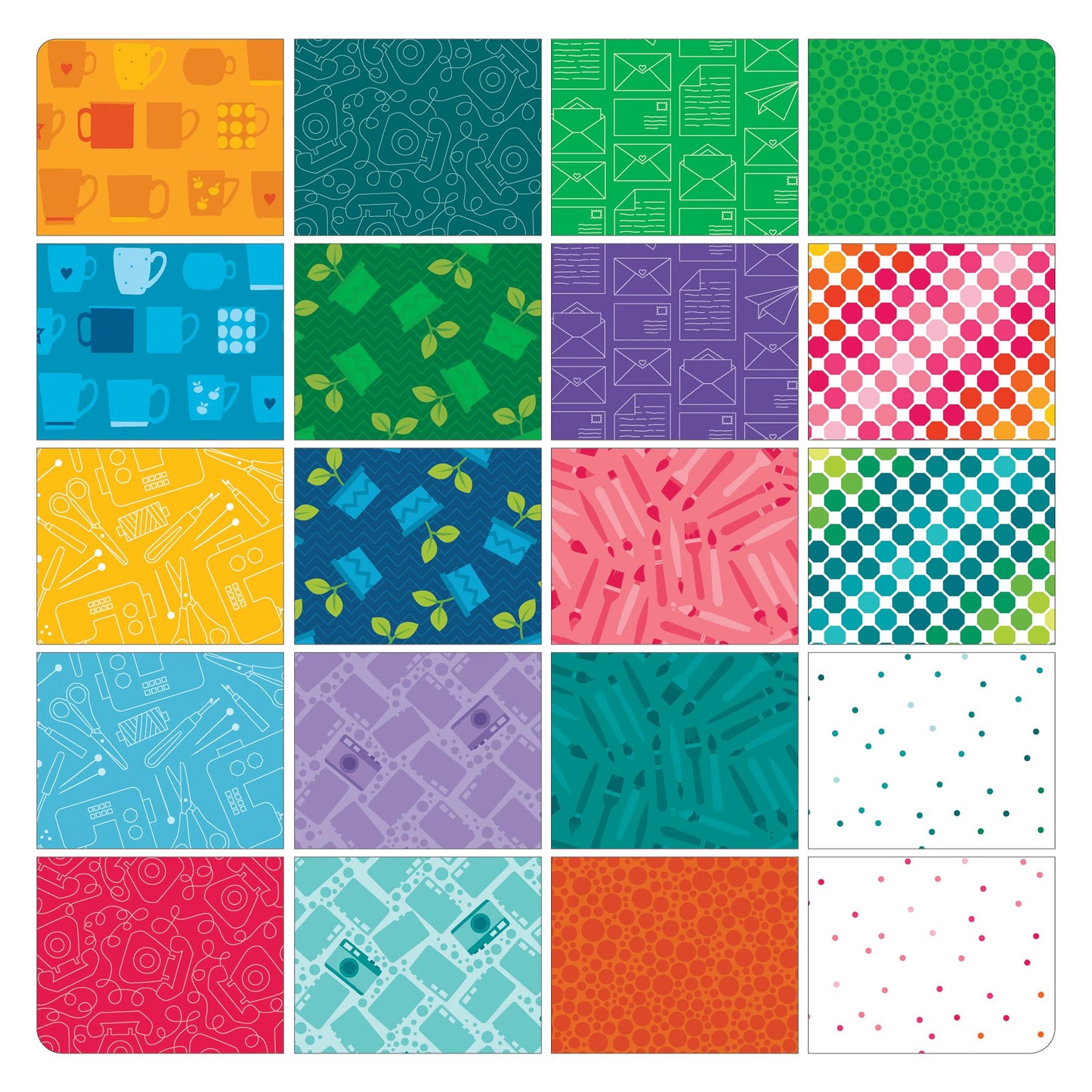 Precut Fabric Jelly Roll Happy Notes Collection by Sugaridoo Quilt Studio for Benartex Contempo - 2 1/2" Strips