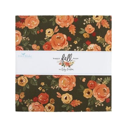 Precut Fabric Layer Cake Happy Fall Days by Kelsey Carlson for Riley Blake Designs - 10" Fabric Squares