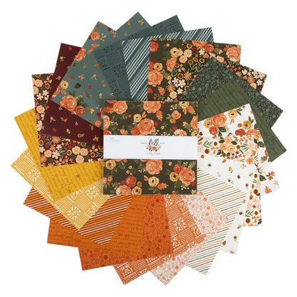 Precut Fabric Layer Cake Happy Fall Days by Kelsey Carlson for Riley Blake Designs - 10" Fabric Squares