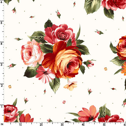 2 1/2" Flannel Fabric Design Roll - Maywood Studio Harvest Rose Collection