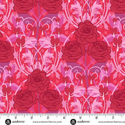 Fabric Layer Cake Heart Nouveau by Eye Candy Quilts for Andover Fabrics - 10" Fabric Squares