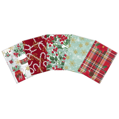 5 Fabric Fat Quarter Bundle - Holiday at Home by Fabric Editions