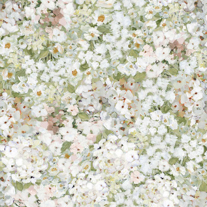 White Green Floral | Springs Creative Hydrangea Reverie Collection | 100% Cotton Quilting Fabric