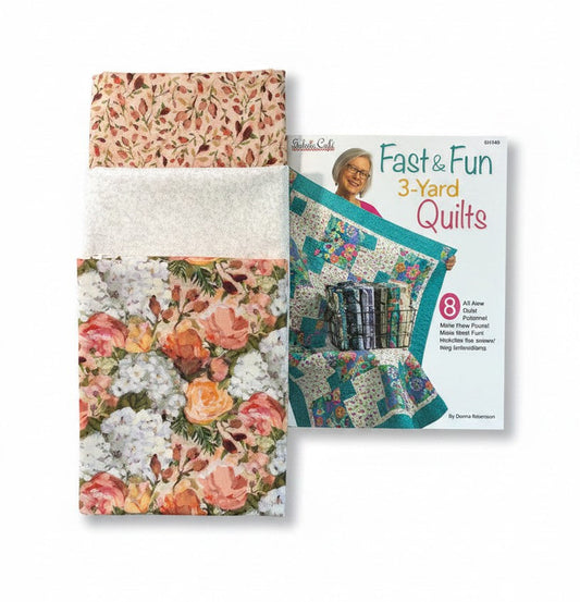 3 Yard Quilt Kit | Fast and Fun 3-Yard Quilts Book | 3 Yards of Coordinating Fabric