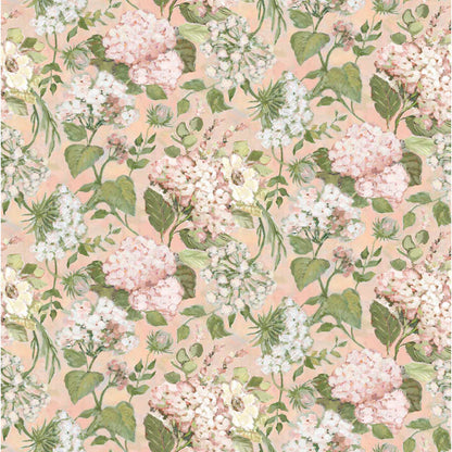 Light Pink Green Floral | Springs Creative Hydrangea Reverie Collection | 100% Cotton Quilting Fabric