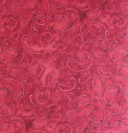 Dark Red Blender | Springs Creative Calico Red Scroll | 100% Cotton Quilting Fabric
