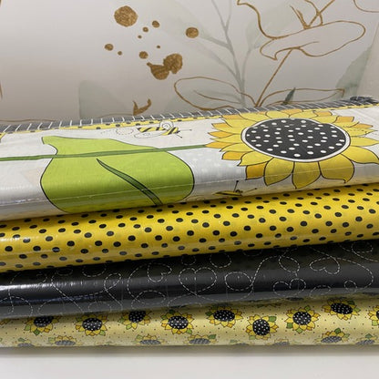 43-44" Wide Sunflowers and Honey by Kim Schaefer for Andover Fabrics 6 Yard Bundle + 1 Panel