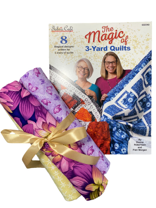 Quilt Kit - The Magic of 3-Yard Quilts Book Plus 3 Yards of Coordinating Fabric