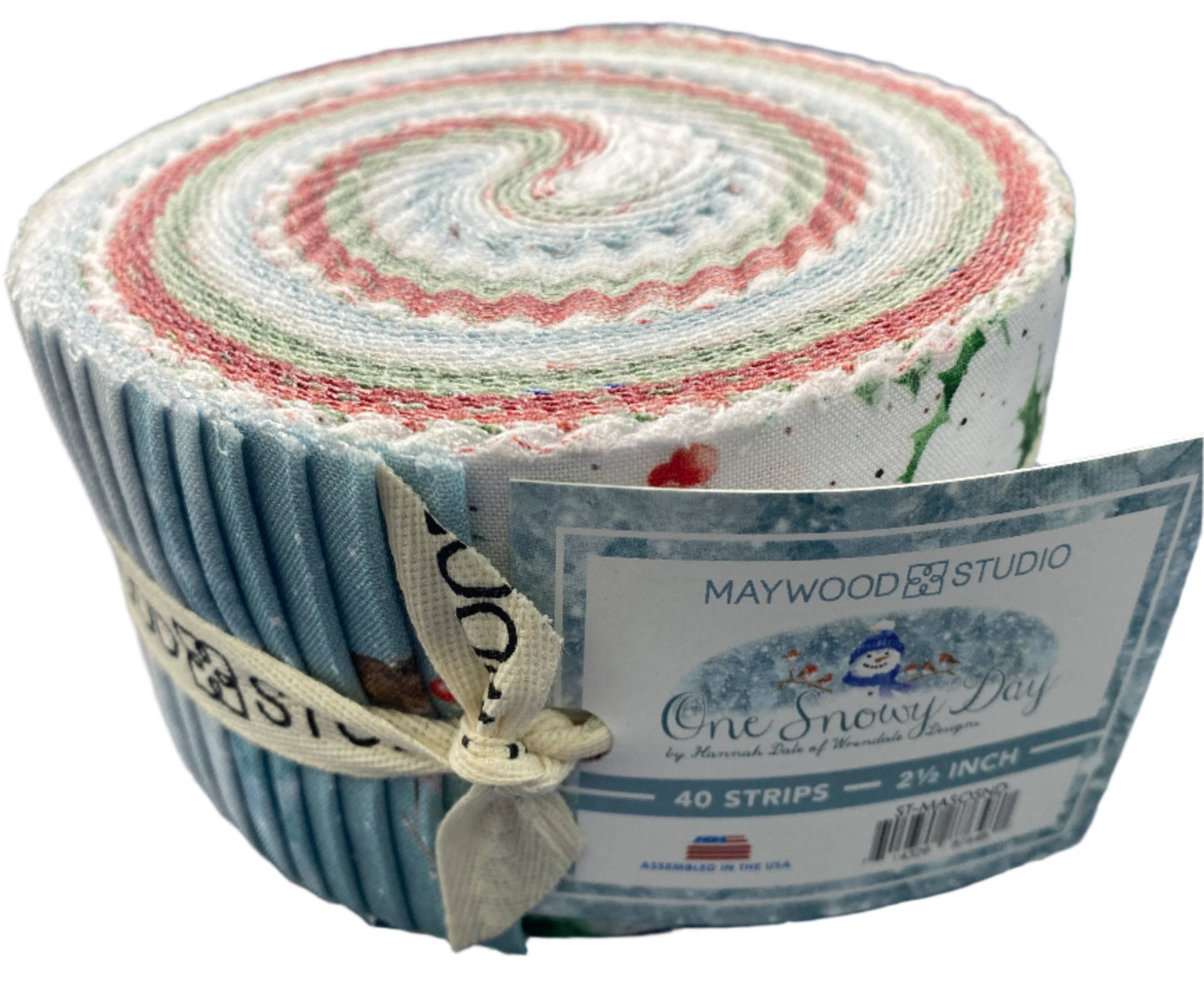 2 1/2" Fabric Design Roll - ONE SNOWY DAY by Hannah Dale of Wrendale Designs for Maywood Studio