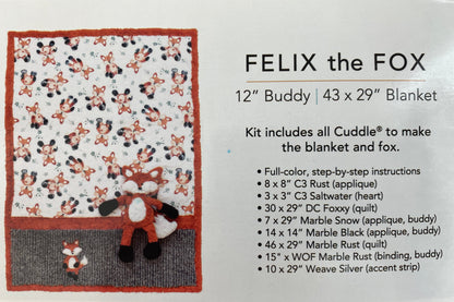 Shannon Fabrics Kimberbell Cuddle Buddies Felix the Fox Quilt Kit - Animal Buddy & Blanket