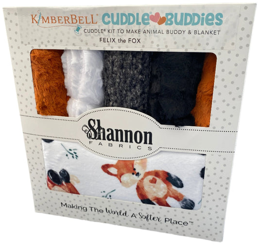 Shannon Fabrics Kimberbell Cuddle Buddies Felix the Fox Quilt Kit - Animal Buddy & Blanket