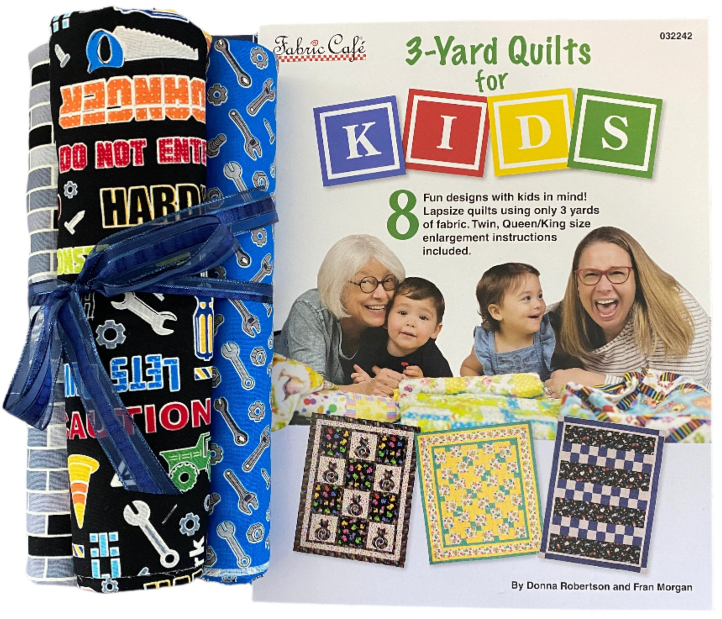 Quilt Kit - 3-Yard Quilts for Kids Book Plus 3 Yards of Construction Crew Coordinating Fabric