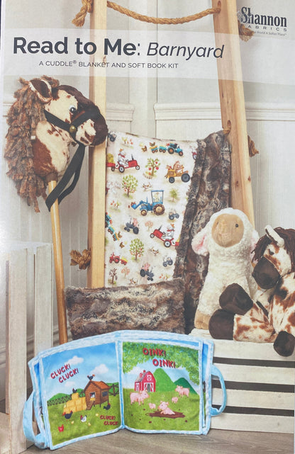 Shannon Fabrics Read to Me Barnyard Quilt Kit - A Cuddle Blanket and Soft Book Kit