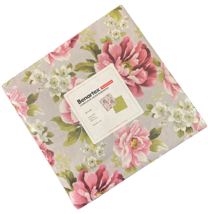 Fabric Layer Cake CAMELLIA by Jackie Robinson for Benartex - 10" Squares