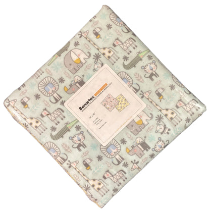 Layer Cake SNUGGLE in the JUNGLE Flannel by Jessica Flick for Benartex - 10" Quilt Fabric Squares