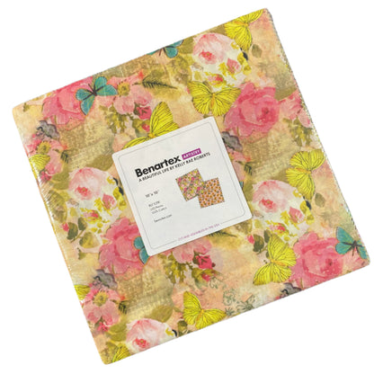 Fabric Layer Cake A BEAUTIFUL LIFE by Kelly Rae Roberts for Benartex Artistry - 10" Squares