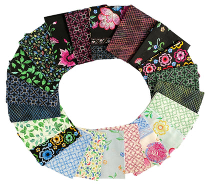 Fabric Fat Quarter Pack Embroidered Elegance by Kanvas Studio - 21 Different Fat Quarters