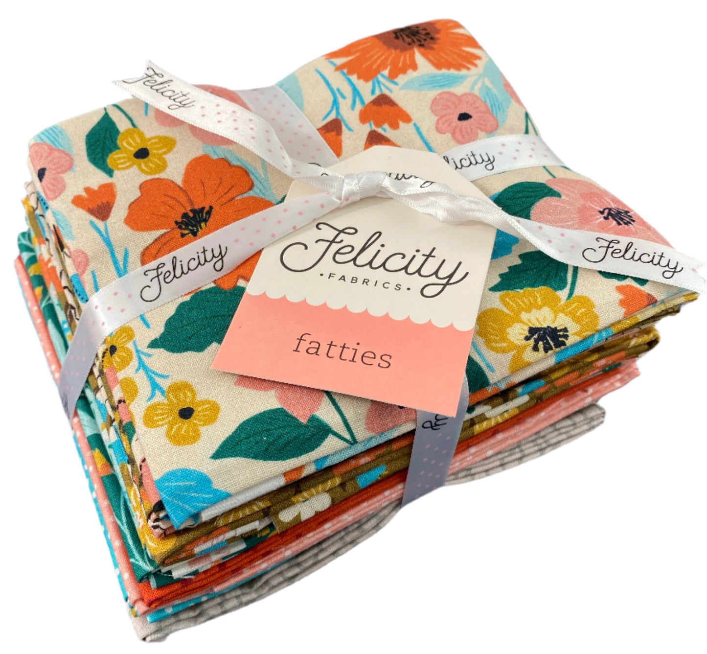 12 Fabric Fat Quarter Bundle - Beetles and Butterflies Fatties by Felicity Fabrics