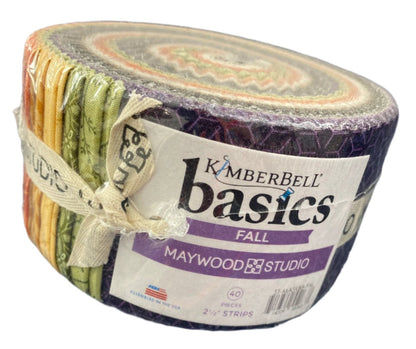 2 1/2" Fabric Strip Set Maywood Studio Kimberbell Fall Basics - 40 Fabric Strips 2-1/2" x 42" - 21 Different Fabrics