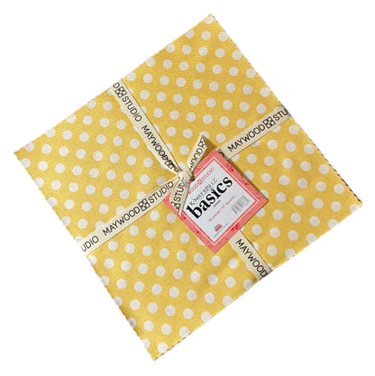 Kimberbell Spring Basics Fabric Layer Cake for Maywood Studio - 42 - 10" Quilt Fabric Squares - 21 Different Fabrics