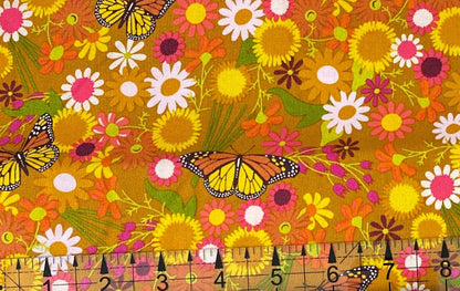 Yarrow Monarch Wildflowers by Alison Glass for Andover Fabrics - Sold by the Yard