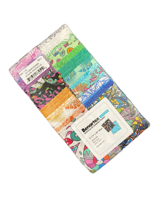 Precut Fabric Jelly Roll Rooville Collection by Kimberly Einmo for Benartex - 2 1/2" Strips