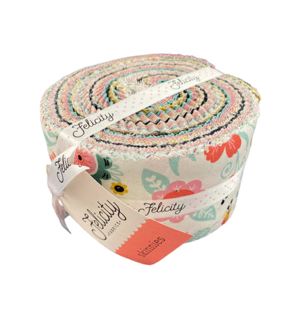 Precut Fabric Jelly Roll Golden Afternoon Collection by Felicity Fabrics - 2 1/2" Strips